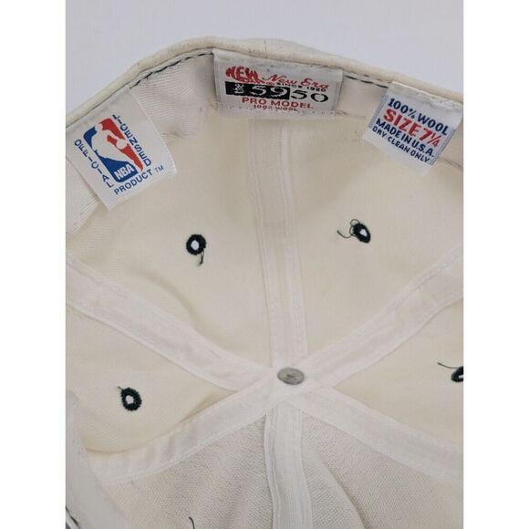 Vintage New Era 7 1/4 Faded Seattle Supersonics White Green Wool  59Fifty Hat - Picture 7 of 8